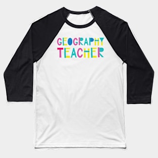 Geography Teacher Gift Idea Cute Back to School Baseball T-Shirt